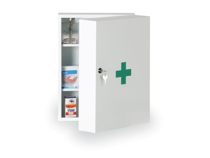kovova lekarnicka na zed 45 x 32 x 19 cm s naplni din13169 41809