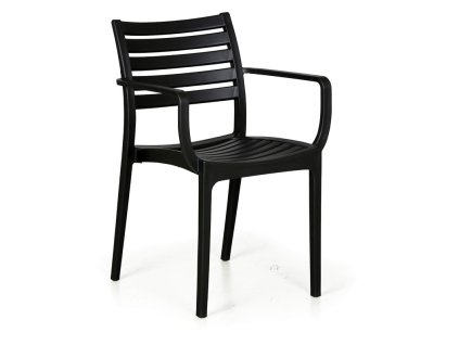 plastova bistro zidle slender cerna 14036