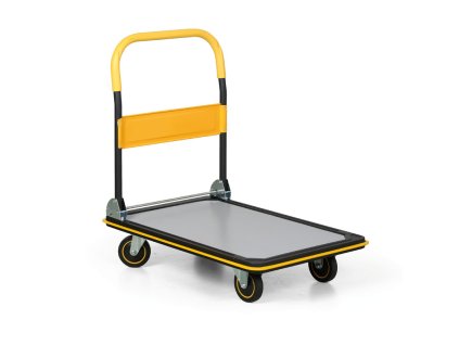 skladaci plosinovy vozik zluto sedy nosnost 300 kg 14623