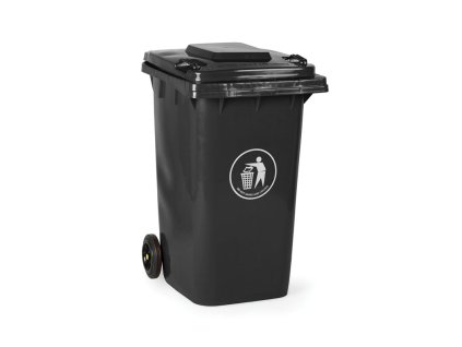 plastova popelnice na trideny odpad 240 litru tmave seda 16343