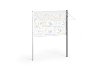 sloupky pro venkovni informacni vitrinu 2 ks k zabetonovani 39938