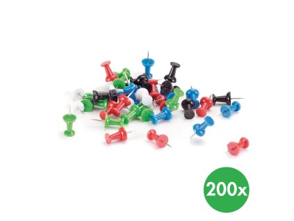 spendliky na nastenku sada 200 ks valcove mix barev 115804