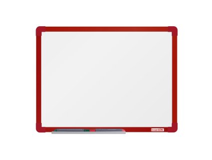 bila magneticka popisovaci tabule boardok 600 x 450 mm cerveny ram 14820