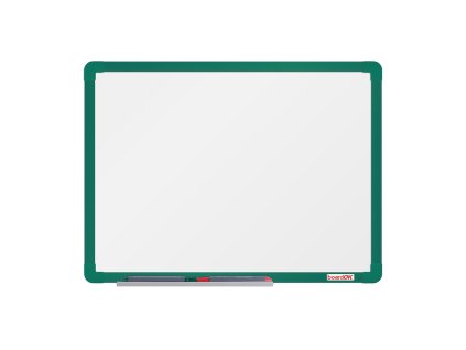 bila magneticka popisovaci tabule boardok 600 x 450 mm zeleny ram 14821