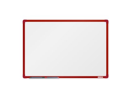 bila magneticka popisovaci tabule boardok 600 x 900 mm cerveny ram 14825