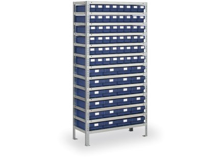 regal s plastovymi boxy max 2000 x 300 x 1000 mm 40x a 28x d 561