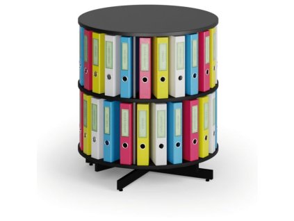 otocny regal na sanony 2 patra cerny 129573