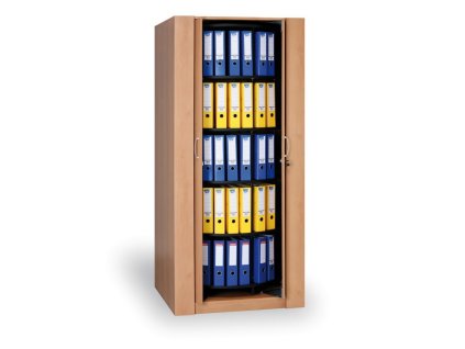 skrine s otocnym regalem na sanony buk 111980