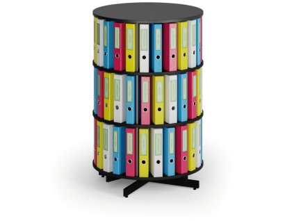 otocny regal na sanony 3 patra cerny 129578