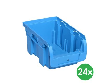 plastovy box compact 102 x 160 x 75 mm 24 ks modry 115291