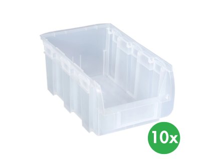 plastovy box compact 210 x 350 x 150 mm 10 ks pruhledny 115256
