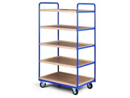 policovy vozik 5 polic s hranou nosnost 200 kg 37977