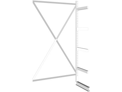 konzolovy regal jednostranny 355 kg 2500 x 1330 x 830 mm pristavny 51881