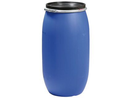 plastovy sud s odnimatelnym vikem a pakovym uzaverem 150 l 3643