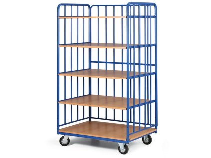 policovy vozik 5 polic 3 bocnice s vyplni nosnost 300 kg 1206