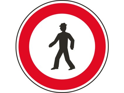 dopravni znacka zakaz vstupu chodcu 14774