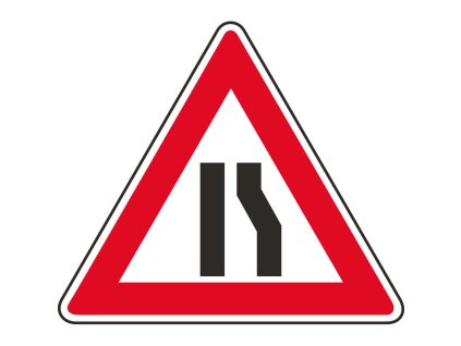 dopravni znacka zuzena vozovka zprava 14797