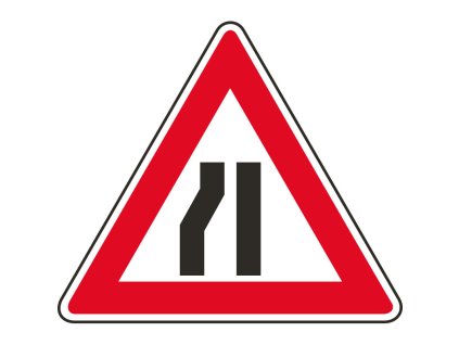 dopravni znacka zuzena vozovka zleva 14798