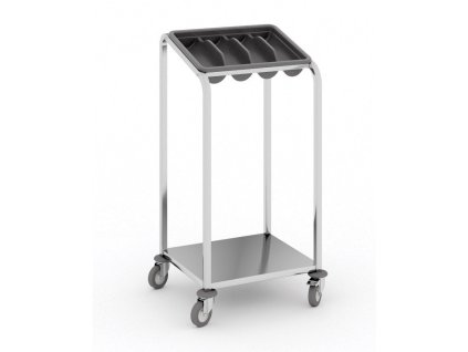 nerezovy vozik na vydej priboru a jidelnich podnosu 16608