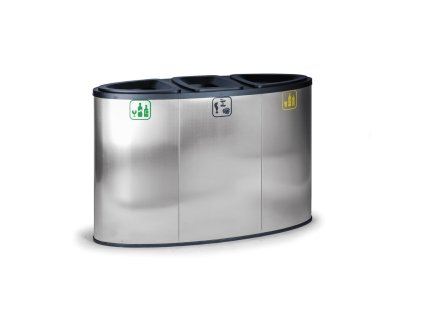 odpadkovy kos na trideny odpad 3x 43 l nerezovy 16850