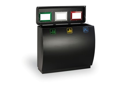 odpadkovy kos na trideny odpad 3x50 l kovovy 16846