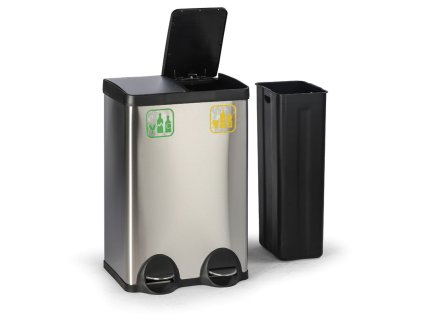 naslapny kos na trideny odpad 2x28 l nerezovy 16839