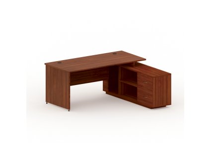 kancelarsky stul se skrinkou mirelli 160x160 cm pravy orech 104593