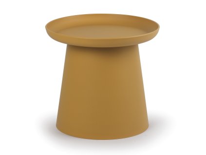 plastovy kavovy stolek fungo prumer 50 cm okrovy 121831