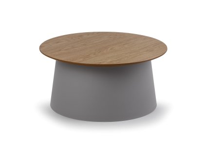 plastovy kavovy stolek seta s drevenou deskou prumer 69 cm dub seda 121833