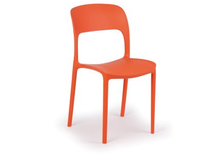 designova plastova jidelni zidle refresco oranzova 17704