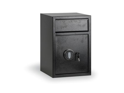 nabytkovy elektronicky trezor s vhazovacim otvorem 520x350x350 mm 37 l 17850