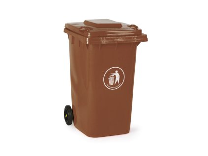 plastova popelnice 240 litru hneda 16871