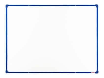 bila magneticka popisovaci tabule s keramickym povrchem boardok 1200 x 900 mm modry ram 16423