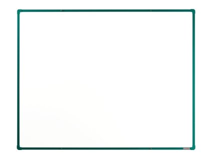 bila magneticka popisovaci tabule s keramickym povrchem boardok 1500 x 1200 mm zeleny ram 16435
