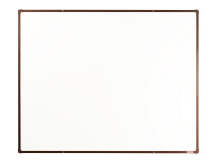 bila magneticka popisovaci tabule s keramickym povrchem boardok 1500 x 1200 mm hnedy ram 16436