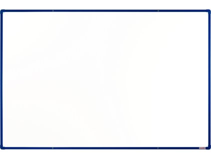 bila magneticka popisovaci tabule s keramickym povrchem boardok 1800 x 1200 mm modry ram 16439