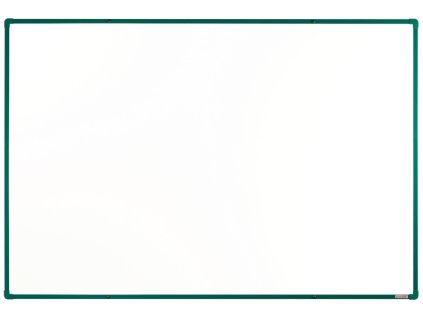 bila magneticka popisovaci tabule s keramickym povrchem boardok 1800 x 1200 mm zeleny ram 16443