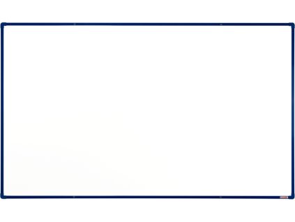 bila magneticka popisovaci tabule s keramickym povrchem boardok 2000 x 1200 mm modry ram 16447