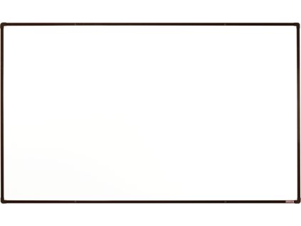 bila magneticka popisovaci tabule s keramickym povrchem boardok 2000 x 1200 mm hnedy ram 16452