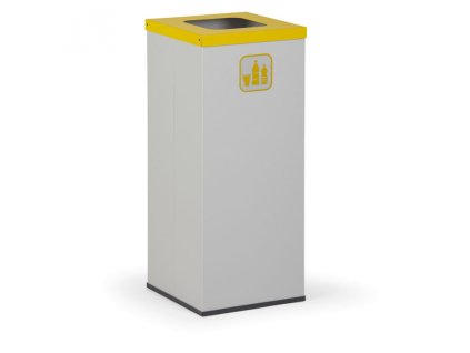 kos na trideny odpad 50 l bez vnitrni nadoby sedy zluty 18155
