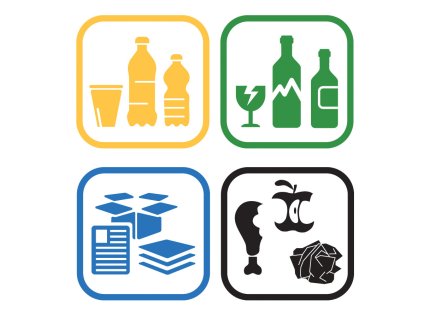 sada samolepek na trideny odpad 17539