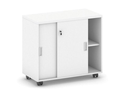 kancelarska zasouvaci skrinka na koleckach mirelli 800 x 420 x 750 mm bila 20291