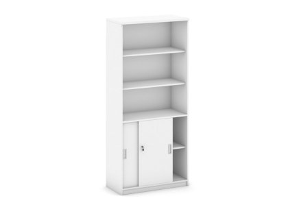 kombinovana kancelarska skrin mirelli 800 x 400 x 1800 mm bila 16636