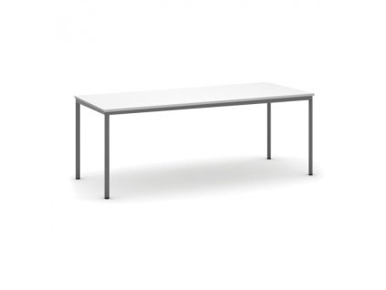 jidelni stul 200x80 cm tmave seda podnoz bila 20546