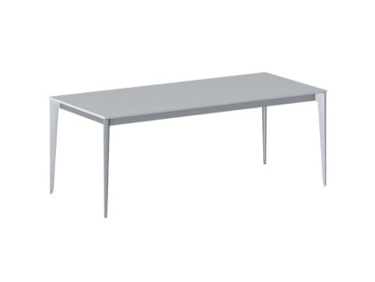 jednaci kancelarsky stul primo action 200x90 cm sedostribrna podnoz seda 21137