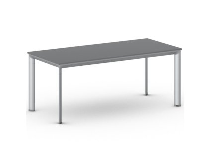 jednaci kancelarsky stul primo invitation 180x80 cm sedostribrna podnoz grafit 106043