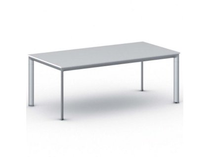 jednaci kancelarsky stul primo invitation 200x100 cm sedostribrna podnoz bila 21039