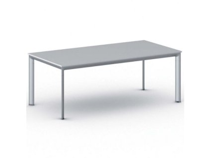 jednaci kancelarsky stul primo invitation 200x100 cm sedostribrna podnoz seda 21040