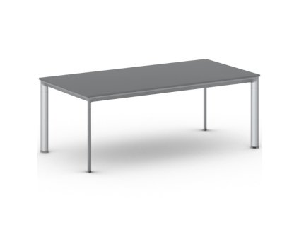 jednaci kancelarsky stul primo invitation 200x100 cm sedostribrna podnoz grafit 106045