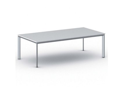 jednaci kancelarsky stul primo invitation 240x120 cm sedostribrna podnoz bila 21048